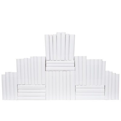 Modern Snowfall Wrapped Book Wall, S/50