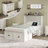 Arlina Farmhouse Twin Murphy Bed With Charging Station & Storage Drawer, White-989349775