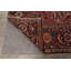 Tapis de la surface en laine rouge 9 pi 5 po x 12 pi 7 po one-of-kind à la main noué la 1940s serapi Sedgewickville