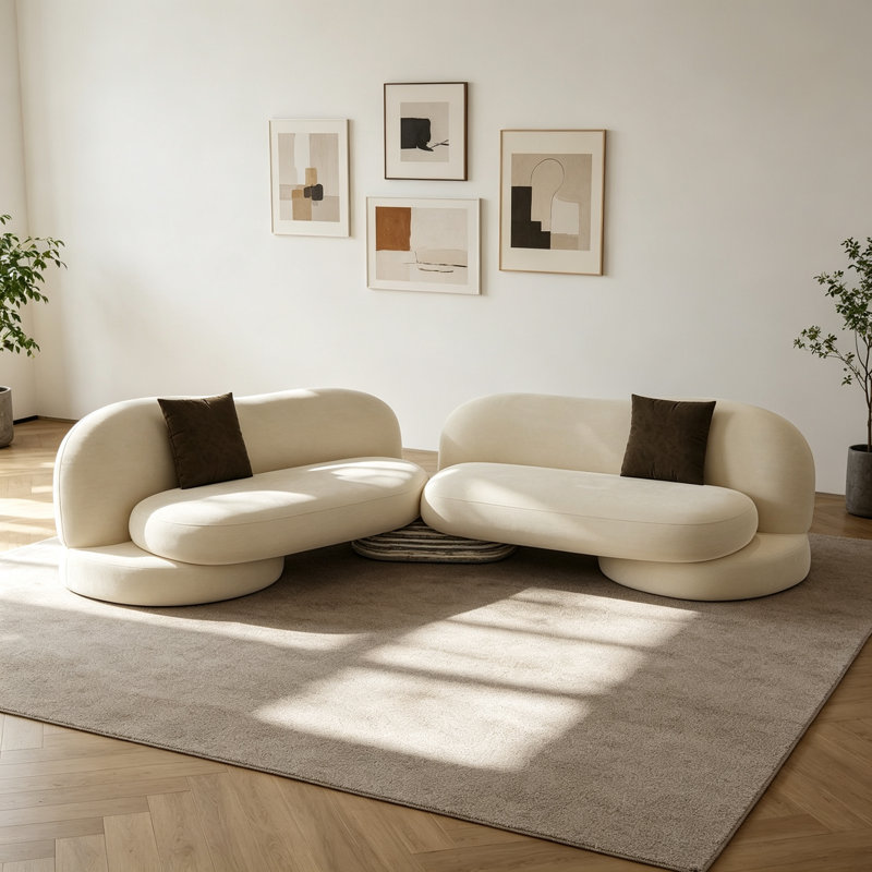 Simple and Light Luxury Design Off-white Sofa