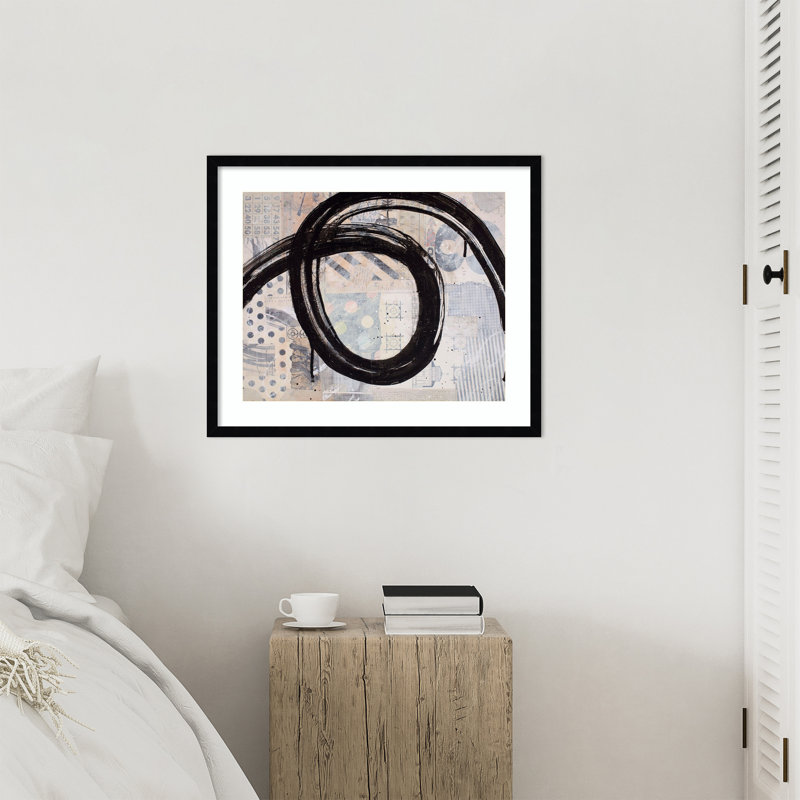 «Brushstroke No 6» par Karen Lehrer, impression sur bois encadrée, H 21 po x l 25 po