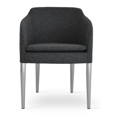 Buca Metal Solid Back Dining Chair