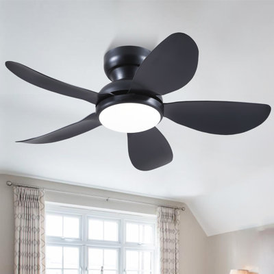 Ventilateur de plafond encastré avec lumière et télécommande / app
