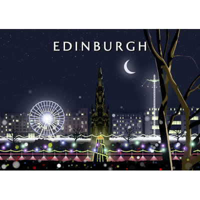Edinburgh Night by Richard O'Neil - Print