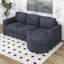 Canapé modulaire modulaire avec méridienne en L, canapé-lit modulaire Cloud avec assise profonde-437601910