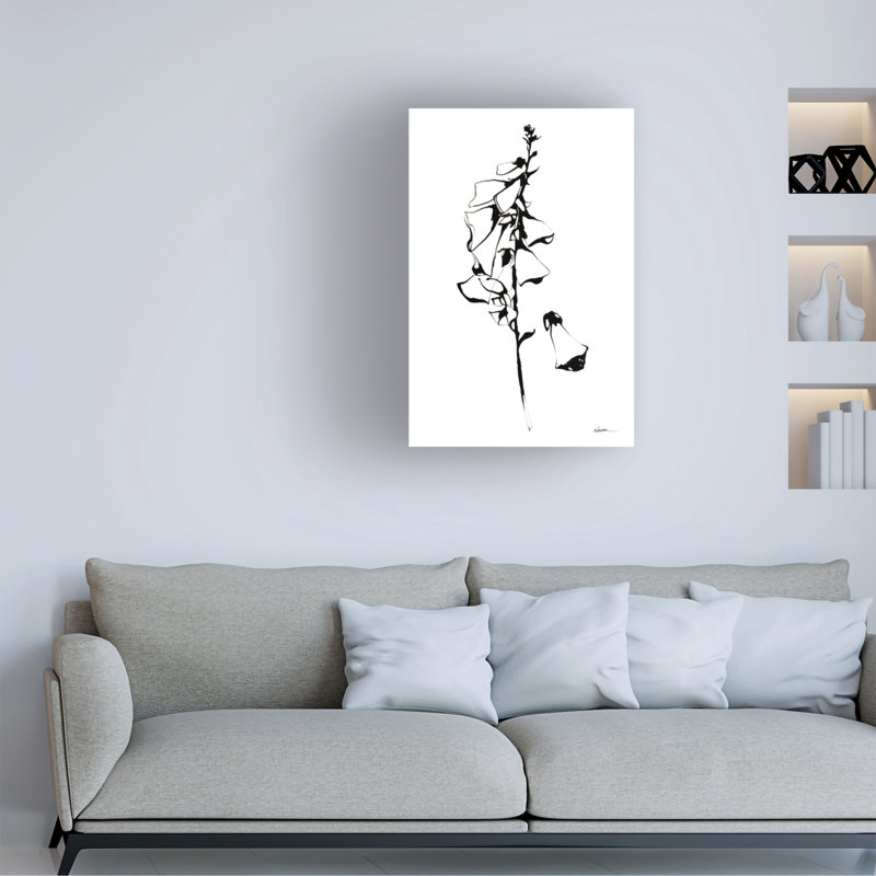 Art mural sur toile Foxglove, H 47 po x l 30 po