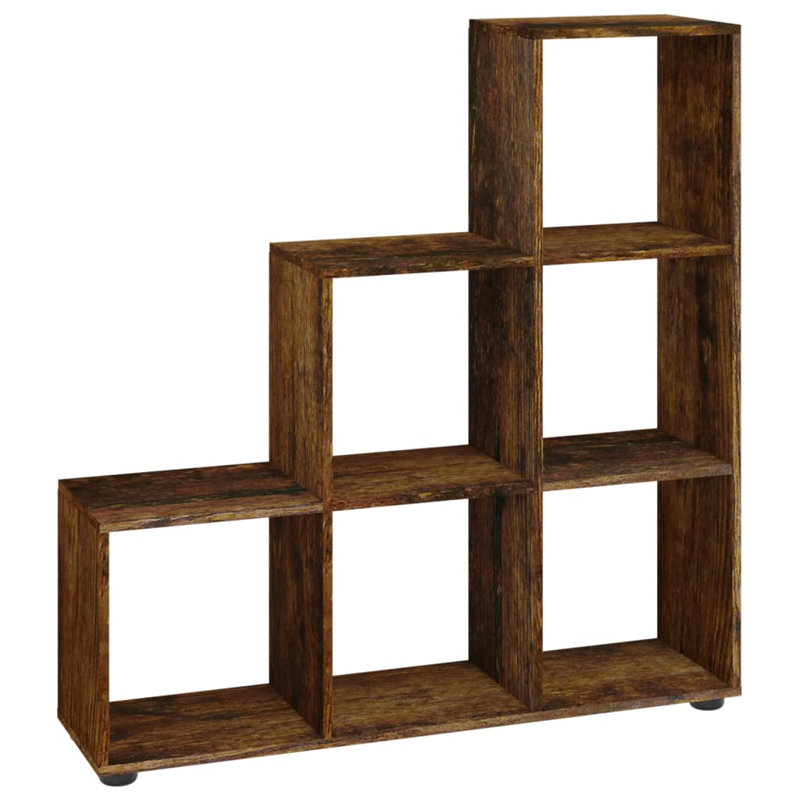 Tambellini Cube Bookcase, 104 x 29 x 107 cm, Smoked Oak