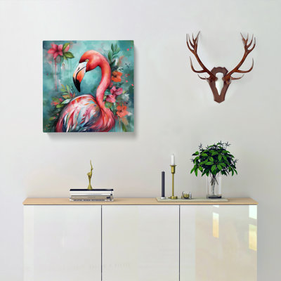 Flamingo Painting Boho - No Frame Print