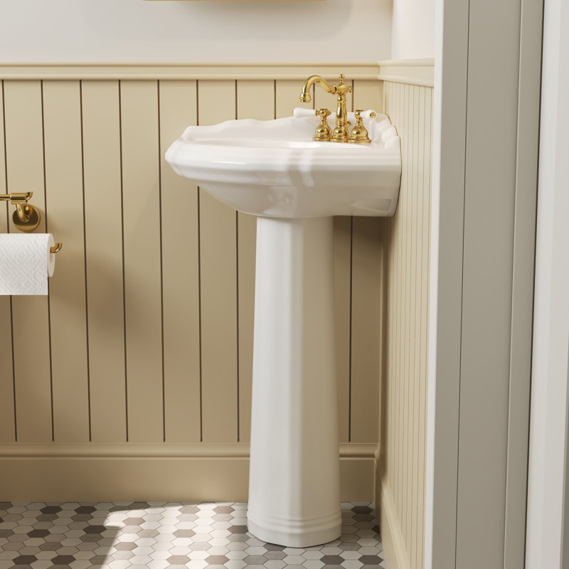 Lavabo de salle de bain piédestal 20,47 po DeerValley
