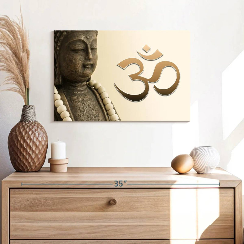 Adella Buddha Om Sign, 20" H x 30" W