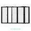 Porte de patio pliante double en aluminium trempé noir 120 po x H 80 po 3 + 1-110089607-110089610