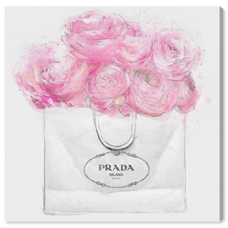 «Magasinage pour pivoines légères», impression encadrée, H 12 po x l 12 po x P 0,75 po, Toile tendue