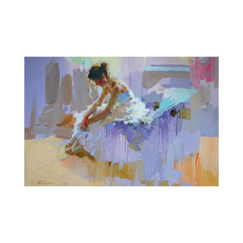 Purple Pause by Igor Zhuk - Wrapped Canvas Painting, 30.48 cm H x 45.72 cm W