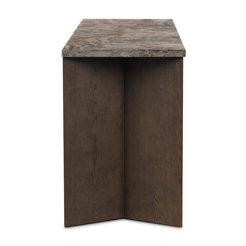 Lawson Media Console-Warm Grey Marble