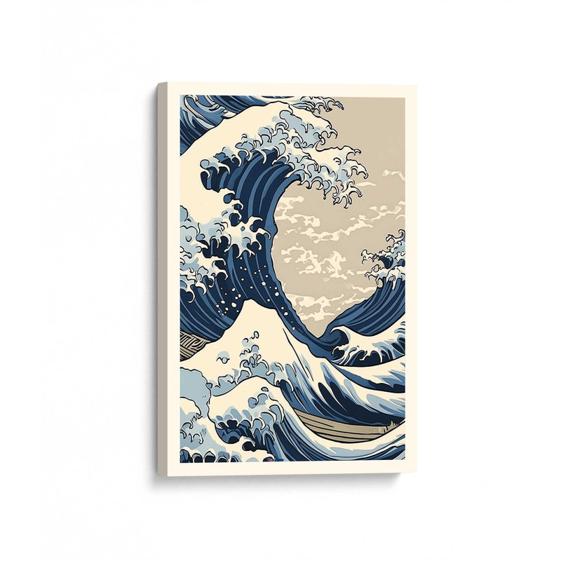 Cerulean Break, reproduction sur toile dans un cadre, H 12 po x l 8 po, Cadre opaque blanc