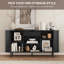Buffet de 63 po avec grand tiroir, buffet avec porte coulissante Tambour et tablette réglable-603300520-591230559