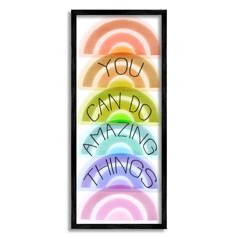 You Can Do Amazing Things, H 30 po x l 13 po x P 1,5 po, Giclée encadrée noir minuit