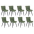 Chaises de salle à manger rembourrées en cuir PU avec chaises à oreilles modernes et pieds en métal