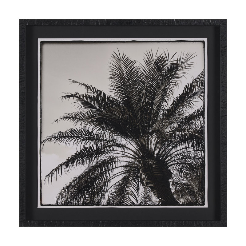 Palmier sépia par Debra Van Swearingen, reproduction d'art encadrée à la main mat sous verre, Palm Tree Sepia II