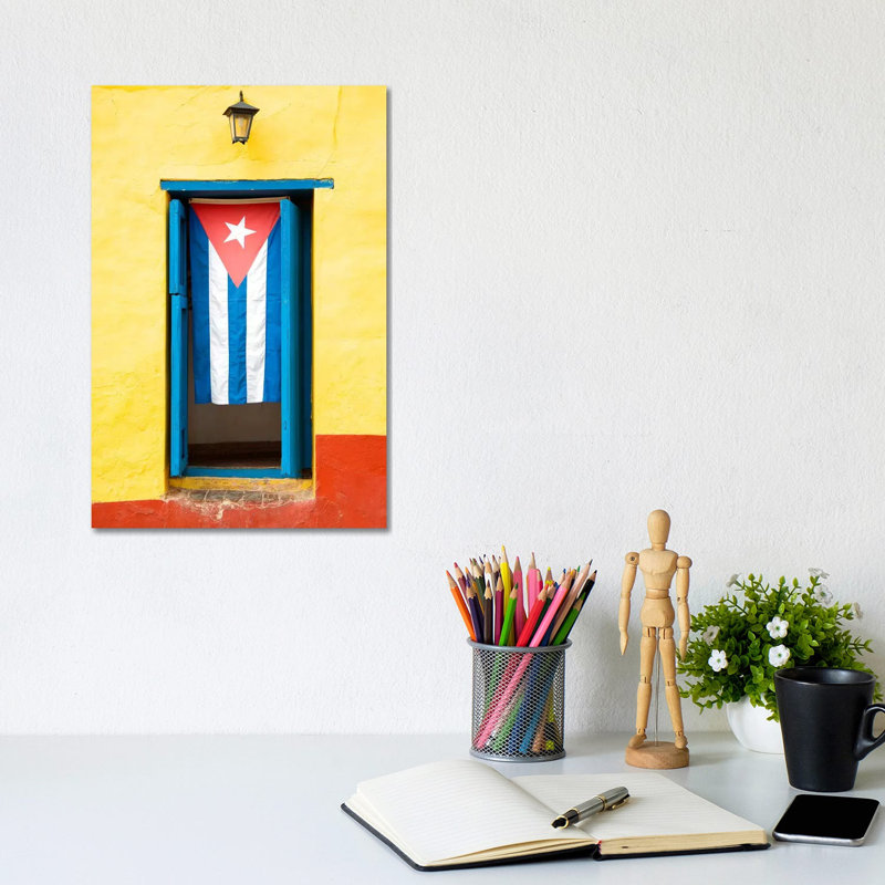 Cuban Flag by Philippe Hugonnard - Wrapped Canvas Print, 20.32 cm H x 30.48 cm W