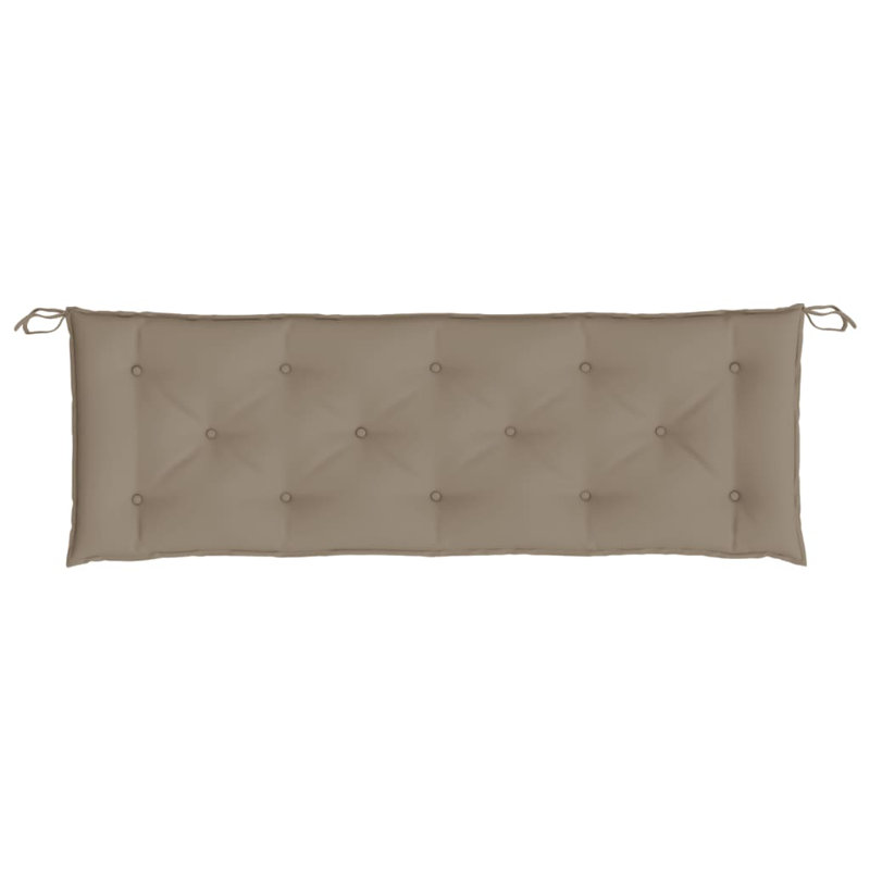 Garden Bench Cushion Taupe Oxford Fabric 59.1 x 19.7 x 2.8 in Outdoor Seating Pad, Fabric - Taupe, 19.7" H x 59.1" W x 2.8" D