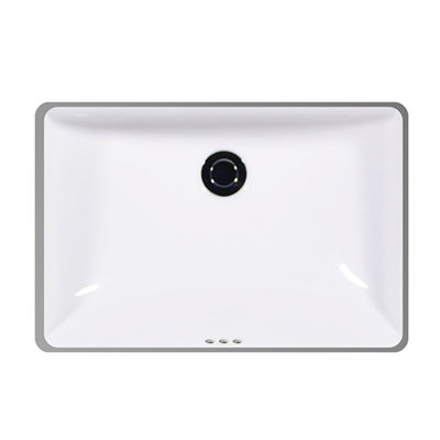 Icera Muse 15.5'' Vitreous China Rectangular Bathroom Sink with Overflow