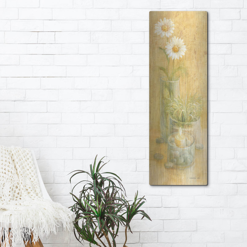  «Spa Daisy» par Danhui Nai, art mural en métal, H 48 po x l 16 po