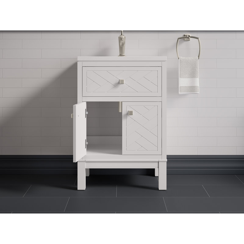 Beauxline 24-In Bathroom Vanity Set, White