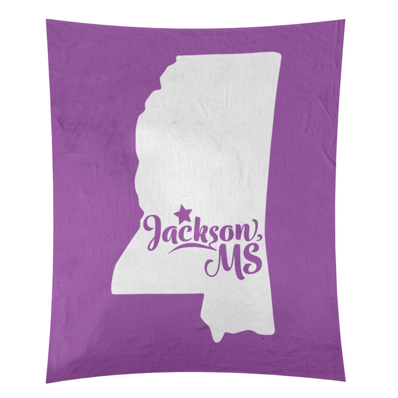 Tapisserie murale Jackson Mississippi, H 104 po x l 88 po, Violet