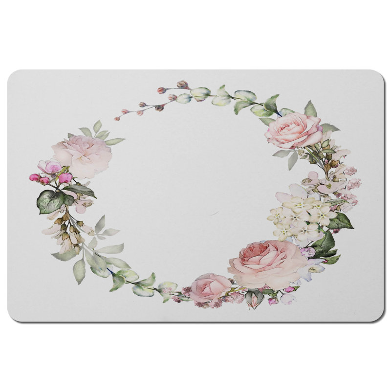 Pixley Polyester-Coated Hardboard Floral Rectangle Placemat