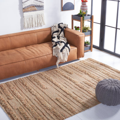 Hartzler Handmade Flatweave Beige/Orange Area Rug