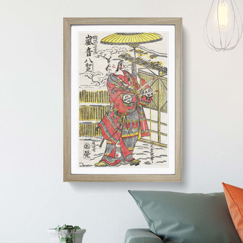 Arashi Otohachi I by Kitao Shigemasa - Single Picture Frame Painting, 45cm H x 33cm W x 2cm D, Oak Framed