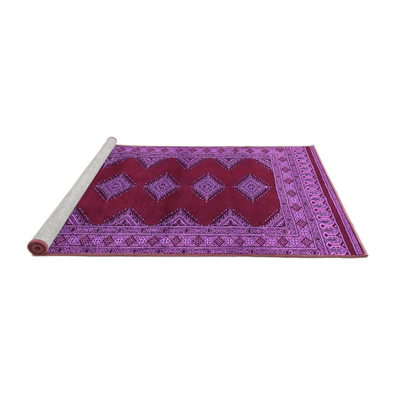 Washable Oriental Indoor Rug, Round 5'