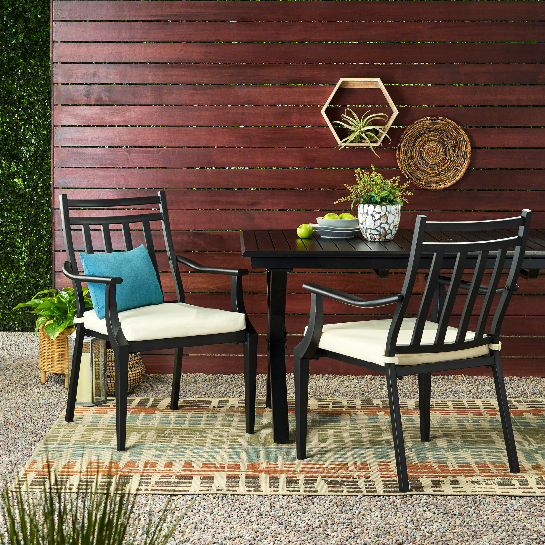 Highland Dunes Of Dining Chairs In Black, Made Wood, Open Slat Design ...