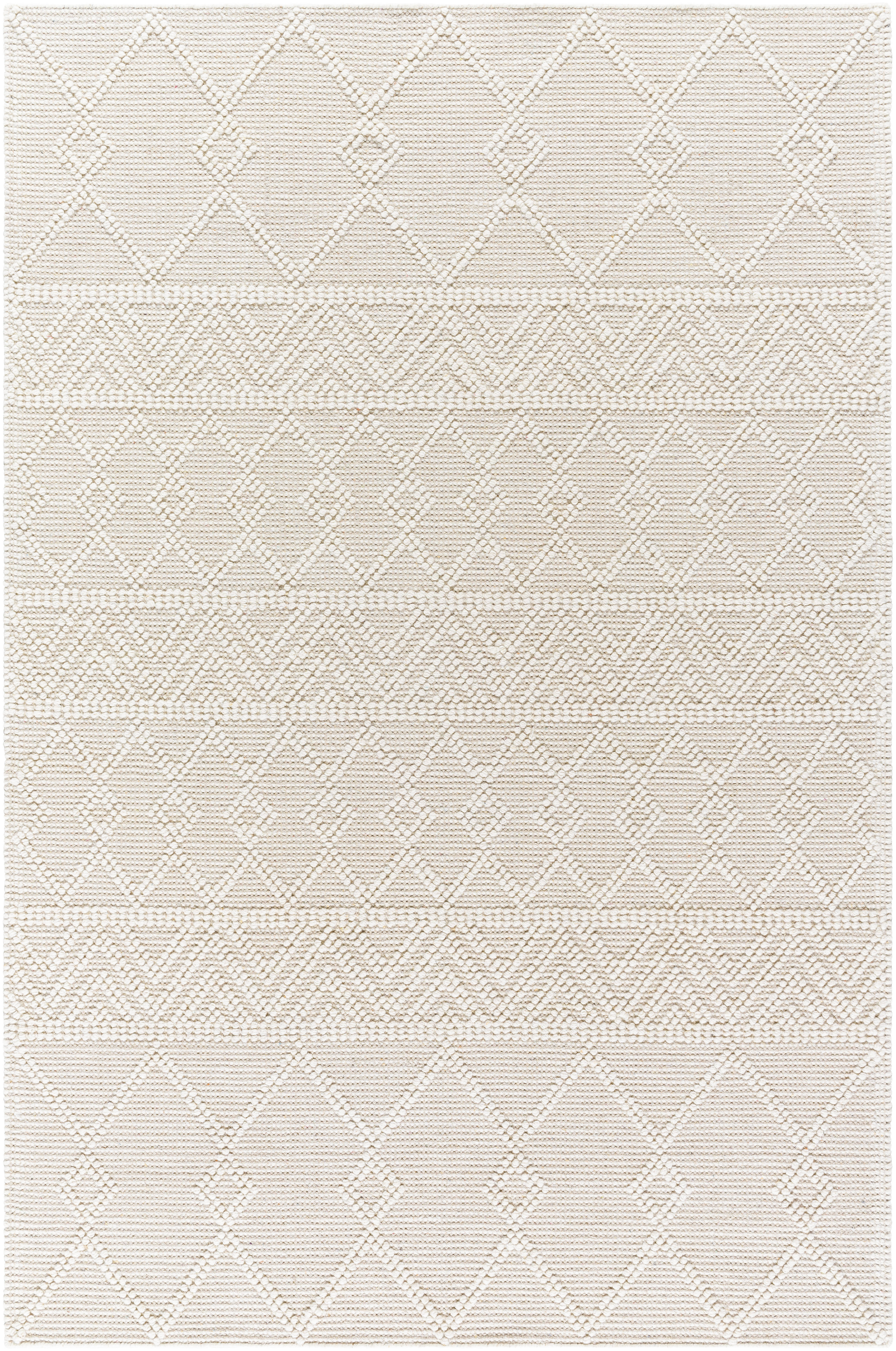 Kayson Moroccan Flatweave Area Rug in Cream