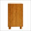 Table de chevet à deux tiroirs avec façades en miroir et poignées élégantes pour les chambres modernes, parfaites pour le rangement et le style.