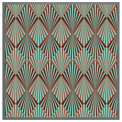 Adalye Green Geometric Rays - Single Picture Frame Print