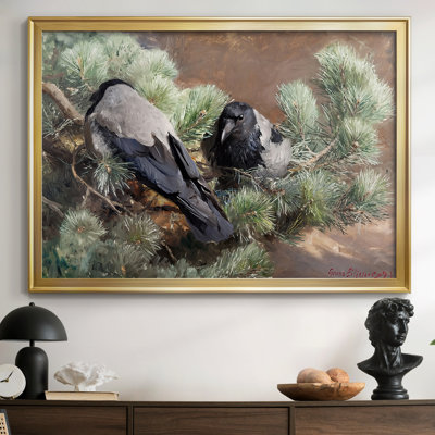 Hooded Crows-Bruno Liljefors-Framed Gallery Wrapped Canvas-1891