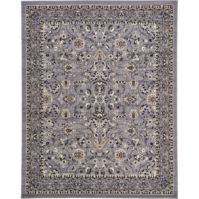 Tapis bourgogne Bhatari, Grey, Rectangle 2' x 3'1"