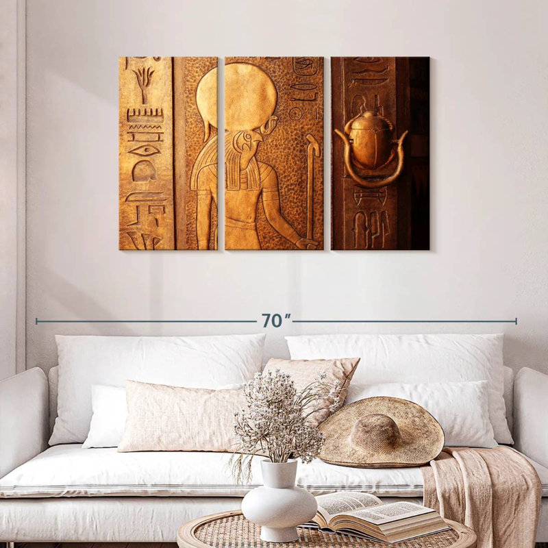 Leisha Decoding Hieroglyphs, 28" H x 45" W
