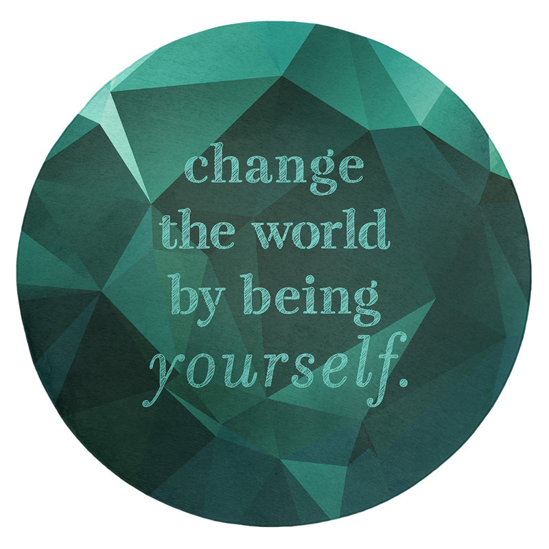 Tapis de faux gemme changer le "world quoted", Rond 5 pi