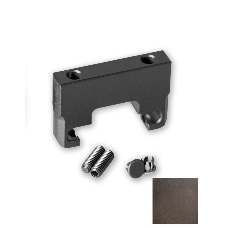 Guide d'arrêt de porte coulissante 142 Premium, Bronze peint