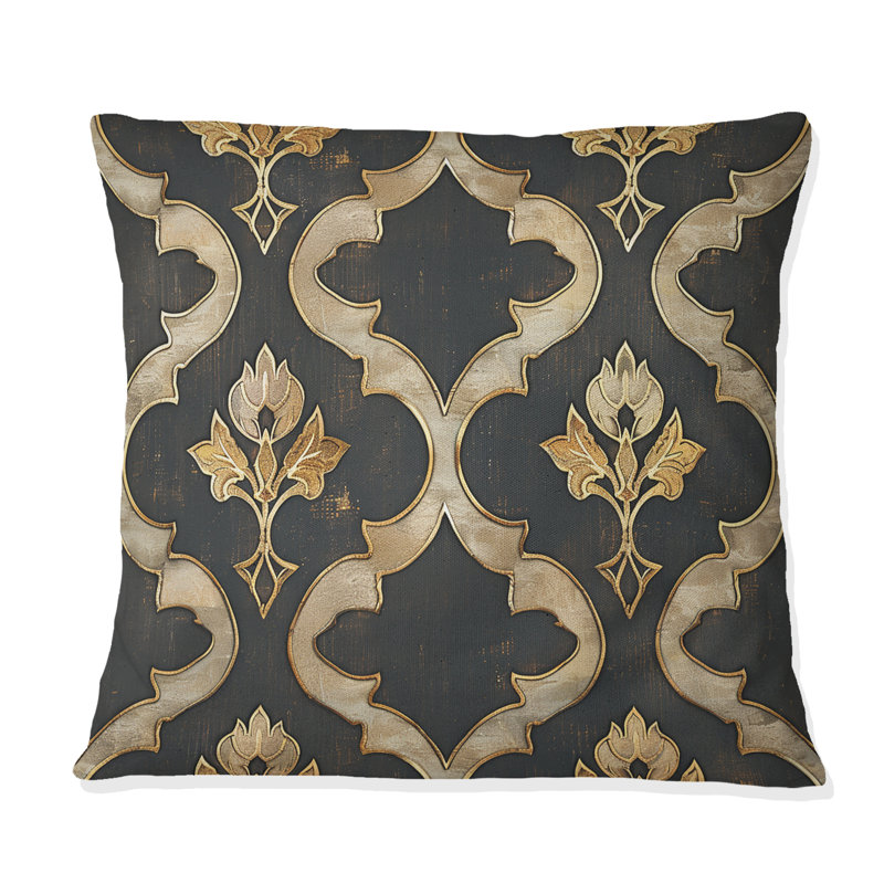 Coussin décoratif Glamour Quatrefoil II - Glam, H 16 po x l 16 po