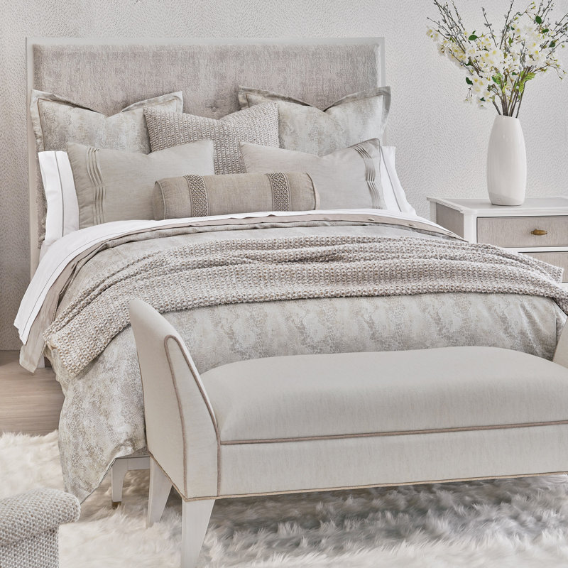 Elise Jacquard Duvet Cover, Super Queen Duvet Cover