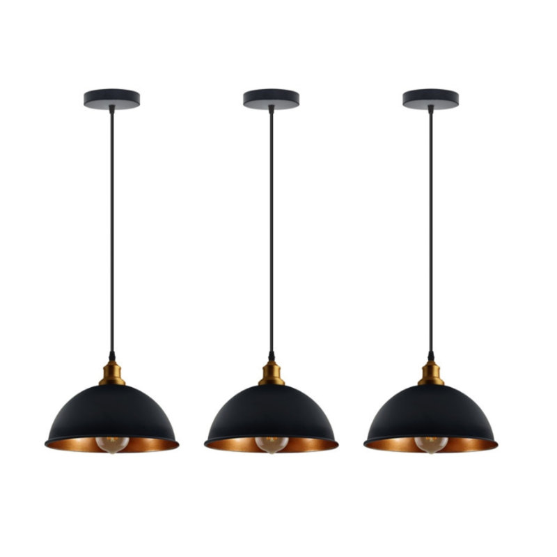 3 - Light Black And Gold Pendant, Yes