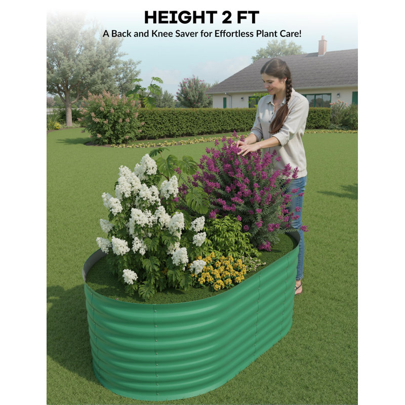 Metal Planter Box, green|120*60*60cm