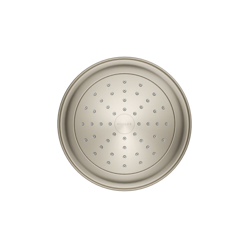 Artifacts Standard Fixed Shower Head with Katalyst Spray, Vibrant Brushed Nickel