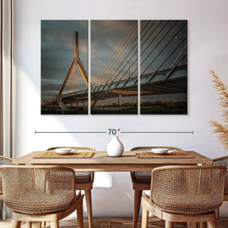 Lilie orageux, pont Leonard P Zakim, H 42 po x l 65 po
