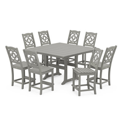 Martha Stewart by POLYWOOD 8 - Person Patio Dining Set with Square Table by POLYWOOD