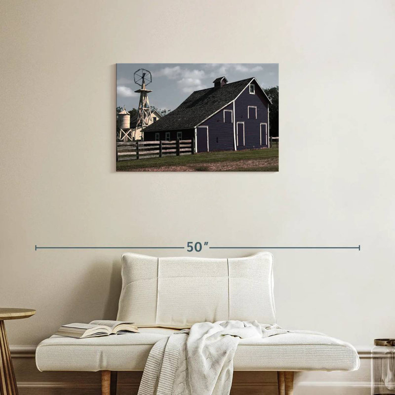 Lilie Blue Barn, 20" H x 30" W